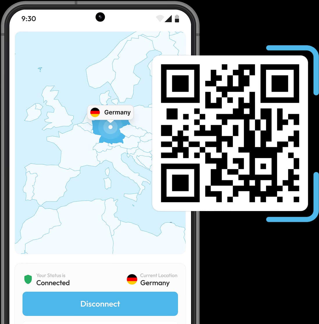 VPN Lightning connected on an Android phone