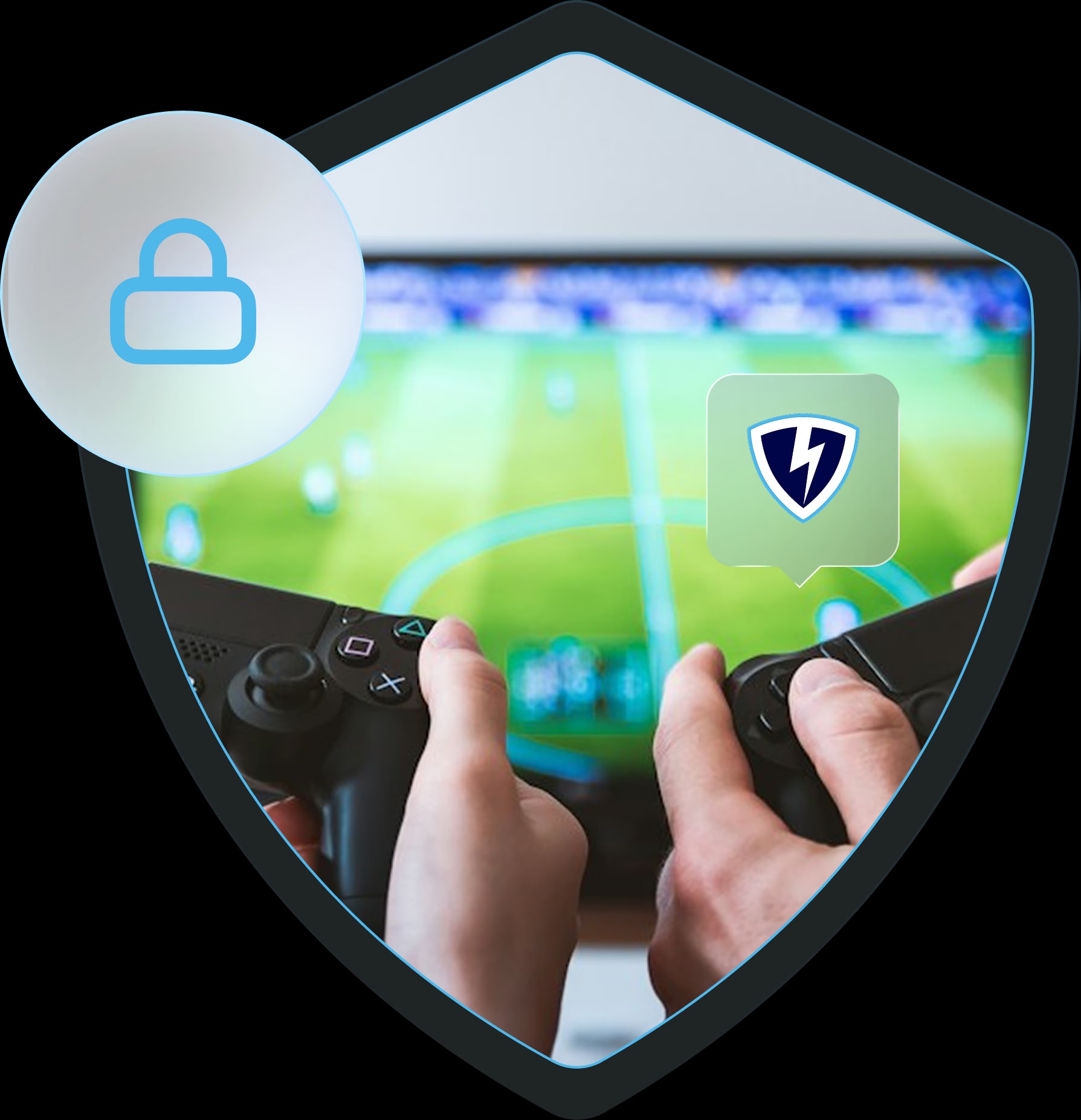 Playing on a TV over an encrypted VPN Lightning connection