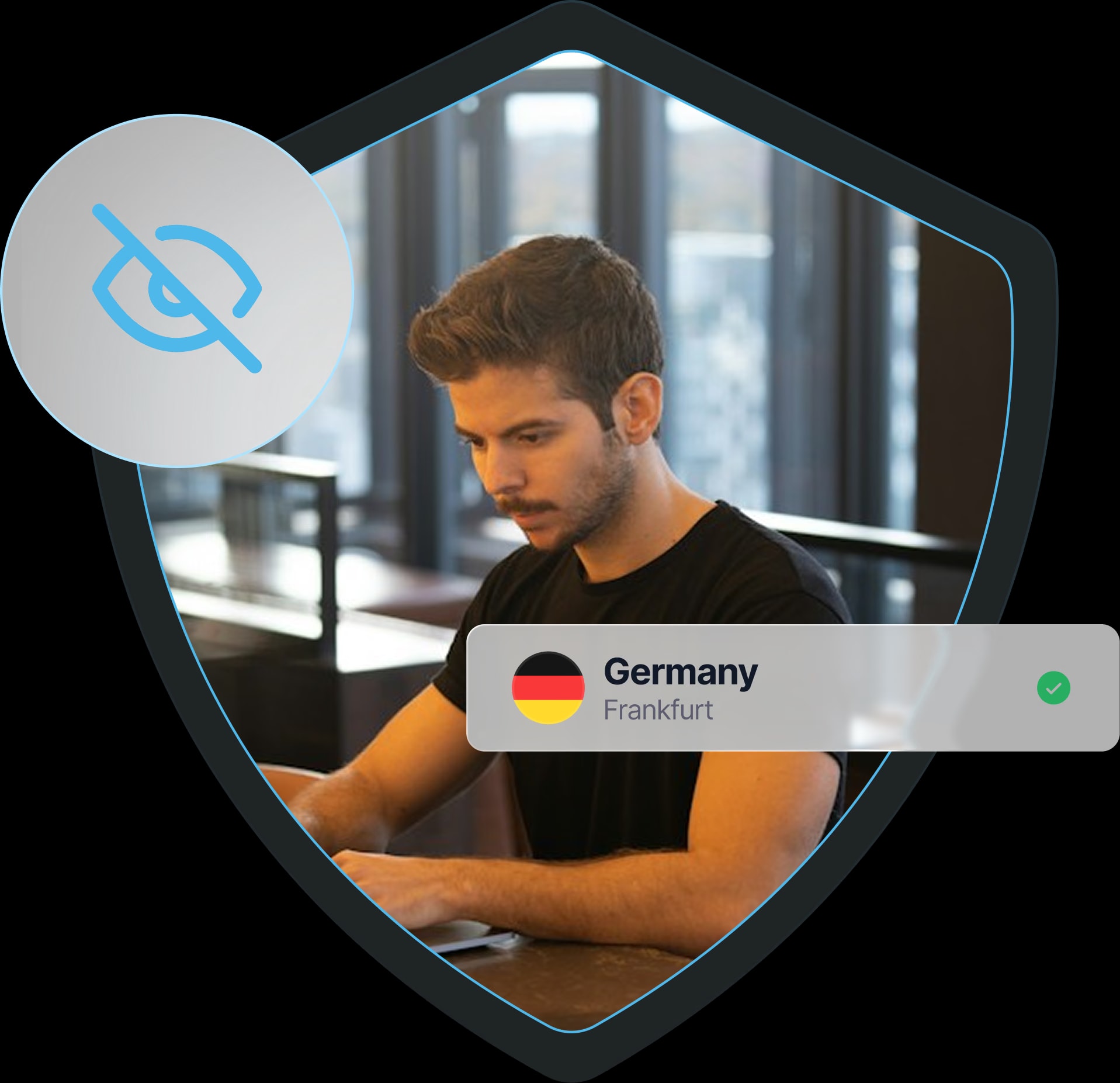 VPN Lightning on Linux connected to Frankfurt, Germany