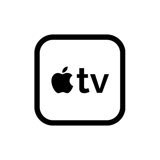 Apple TV logo in black with minimalist design