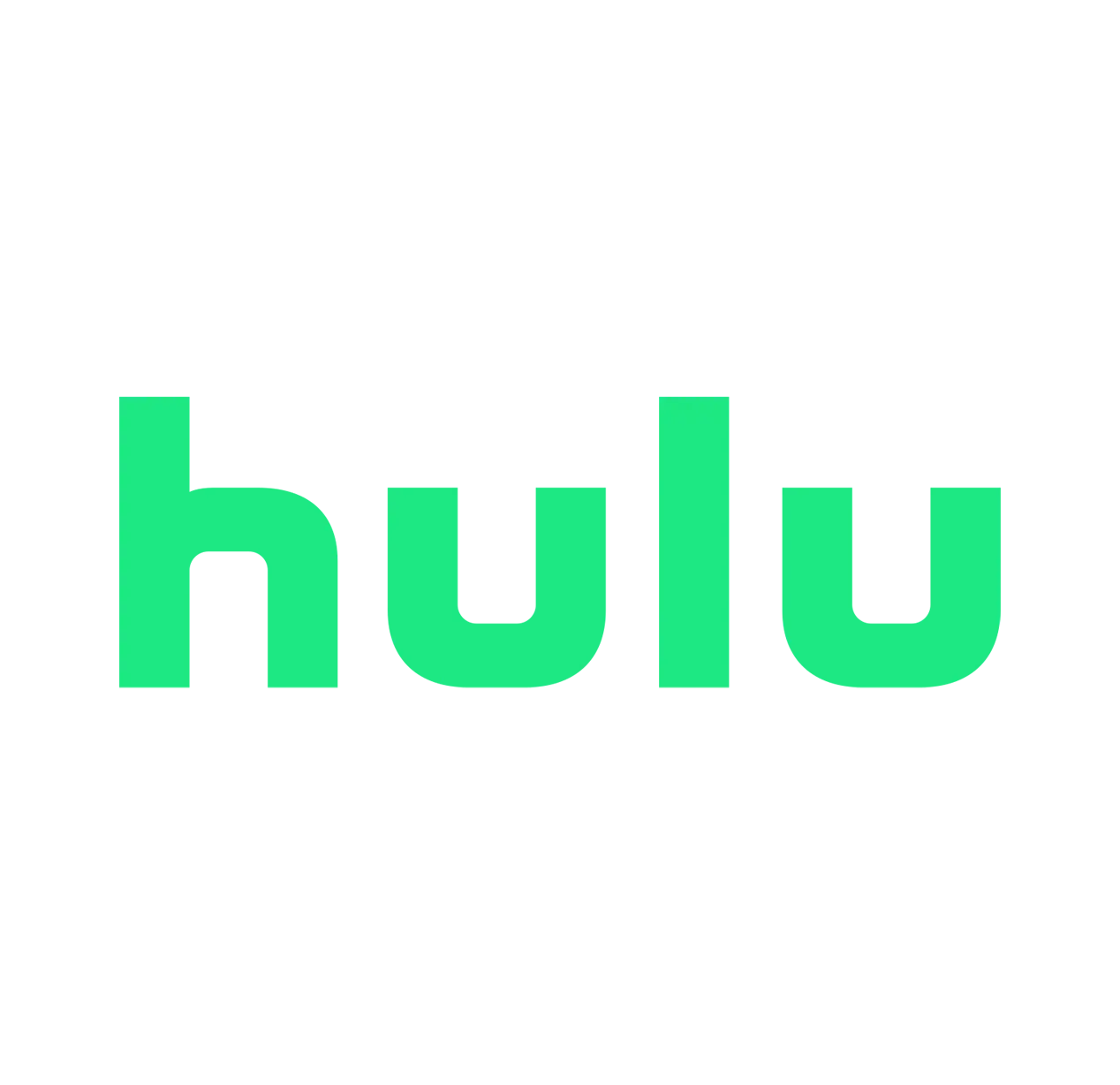 Hulu logo in bright green