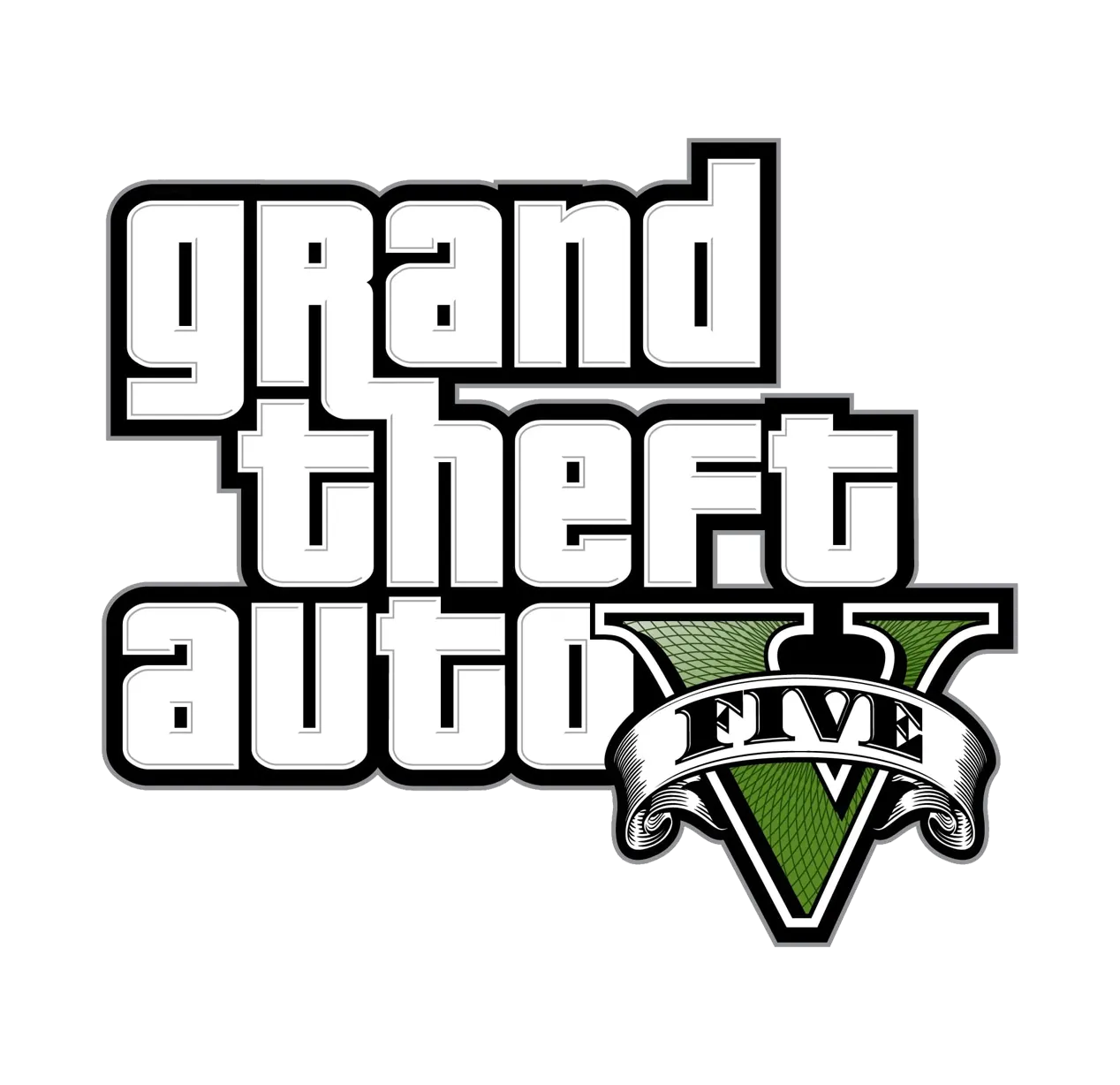 GTA V logo with green “Five” emblem