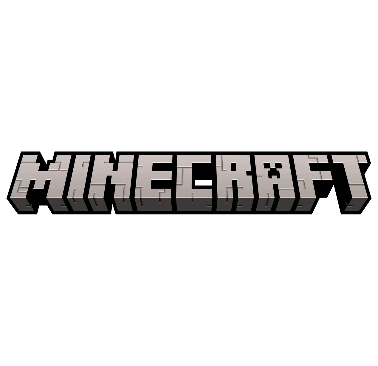 Minecraft game logo in blocky 3D style