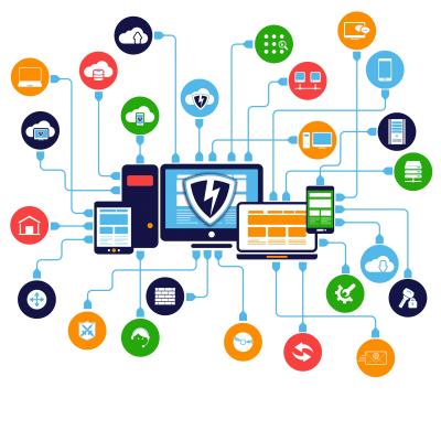 VPN Lightning Icon Image Multi Color